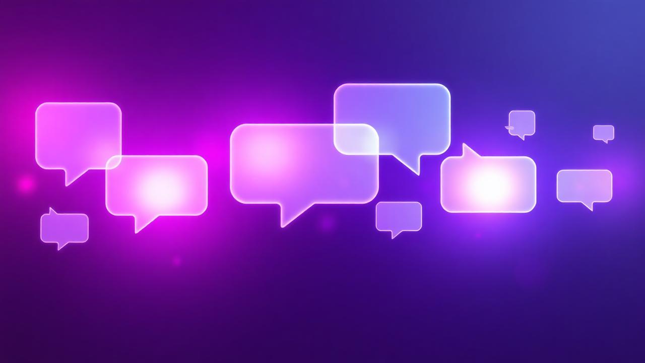 Illustration of overlapping chat bubbles representing conversation styles on Touchie ai